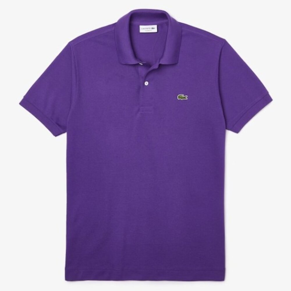 LACOSTE Piqué Polo Shirt Golf Tennis Laurent Boss Ralph Lauren Burberry Purple